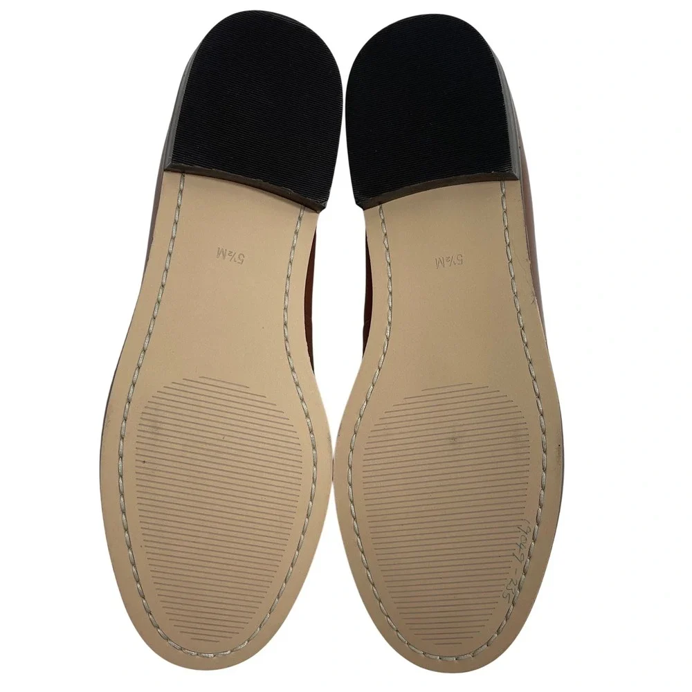 NEW Talbots Women's Shoes‎ Laura Tasseled Leather Loafers Brown Size 5.5M